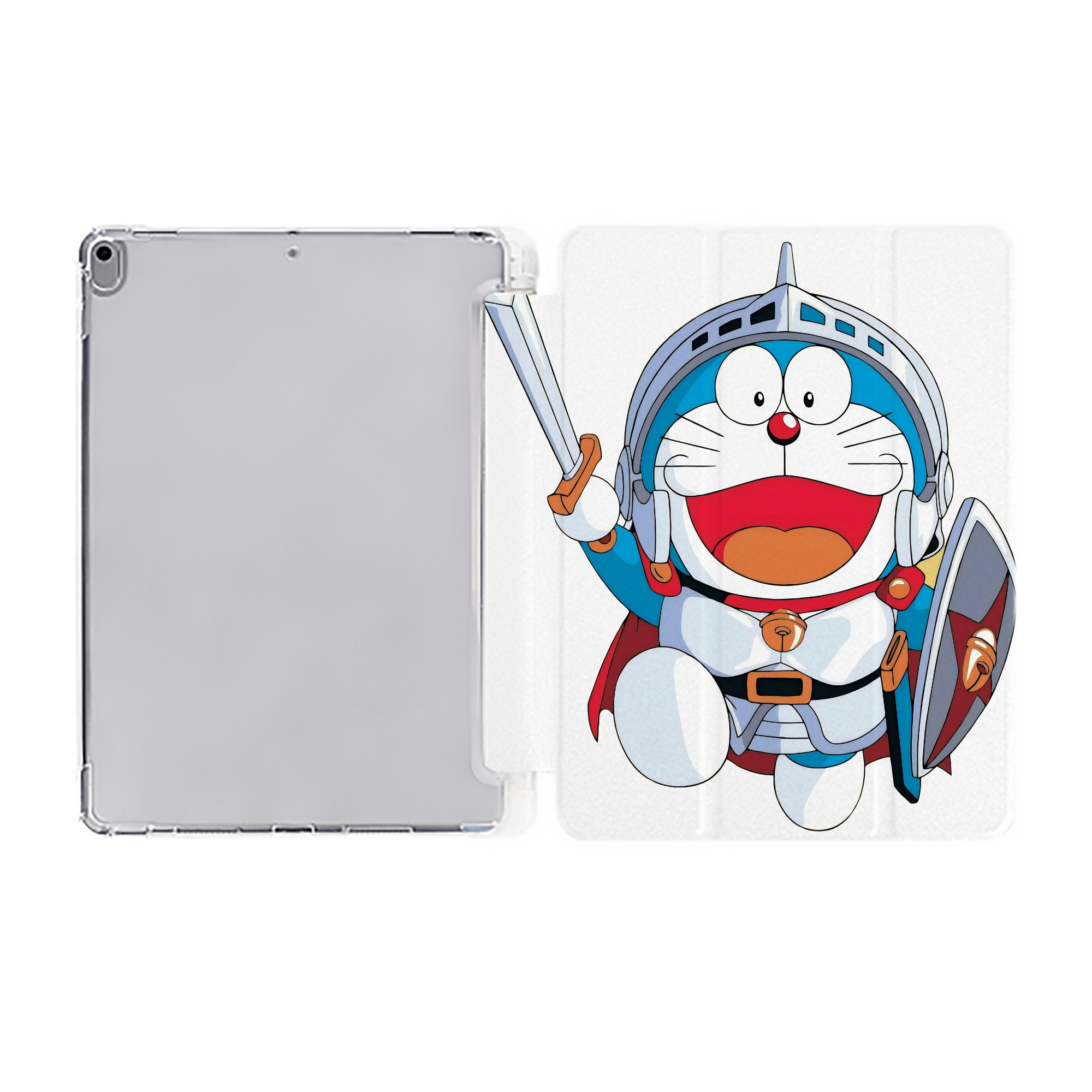 （画像用） ドラえもん Doraemon IPad ケース ペン収納付き 三つ折りスタンド PUレザー×シリコン 対応機種9.5/10.5/10.9インチ